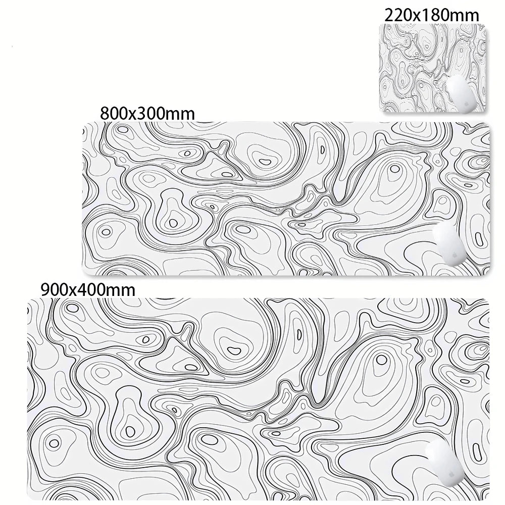 Topographic Desk Mat (Blackout Edition)