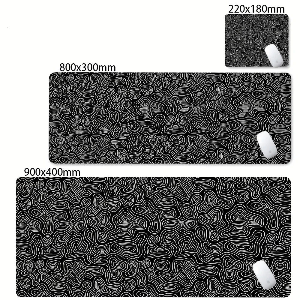 Topographic Desk Mat (Blackout Edition)