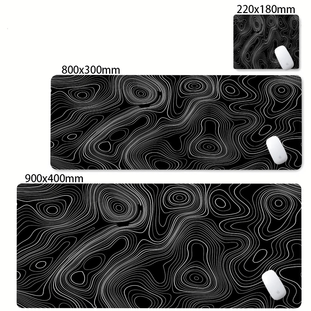 Topographic Desk Mat (Blackout Edition)