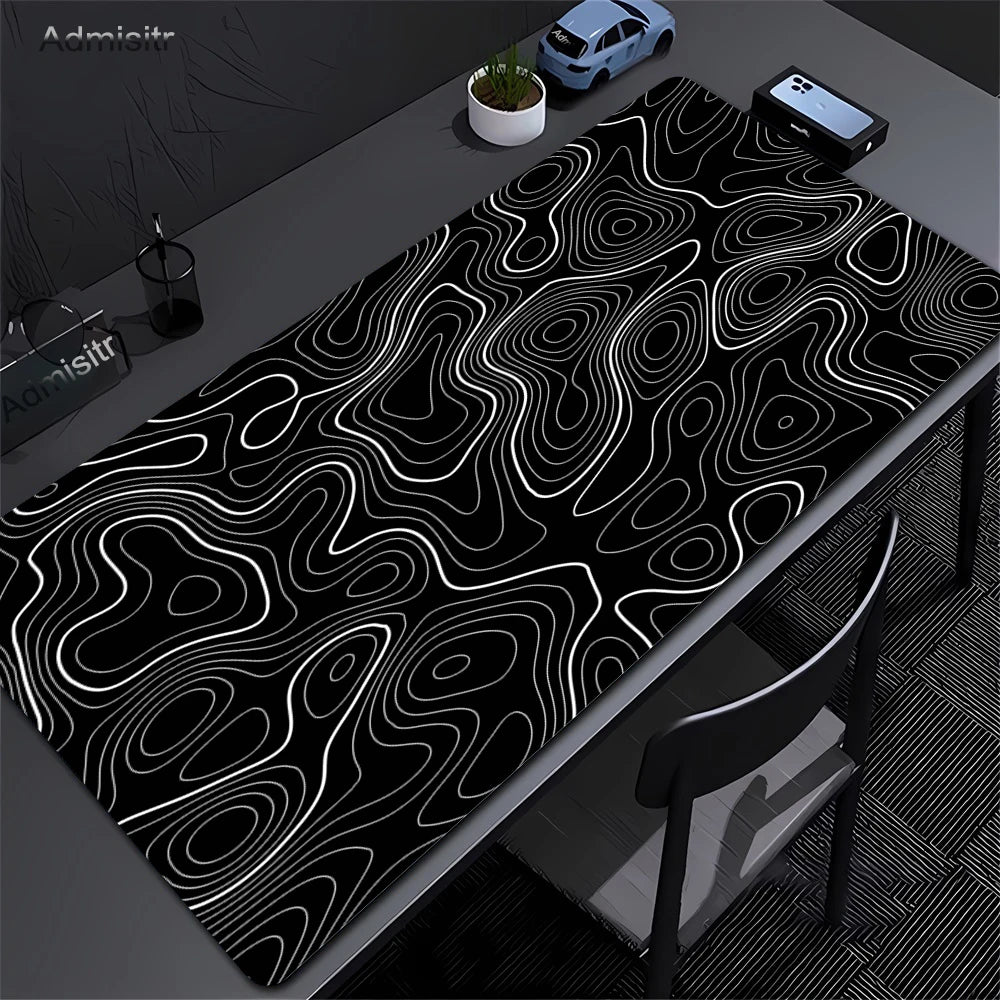 Topographic Desk Mat (Blackout Edition)