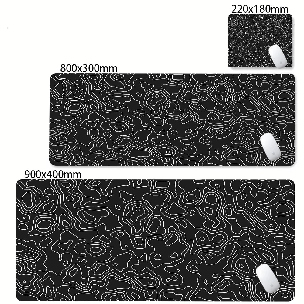 Topographic Desk Mat (Blackout Edition)