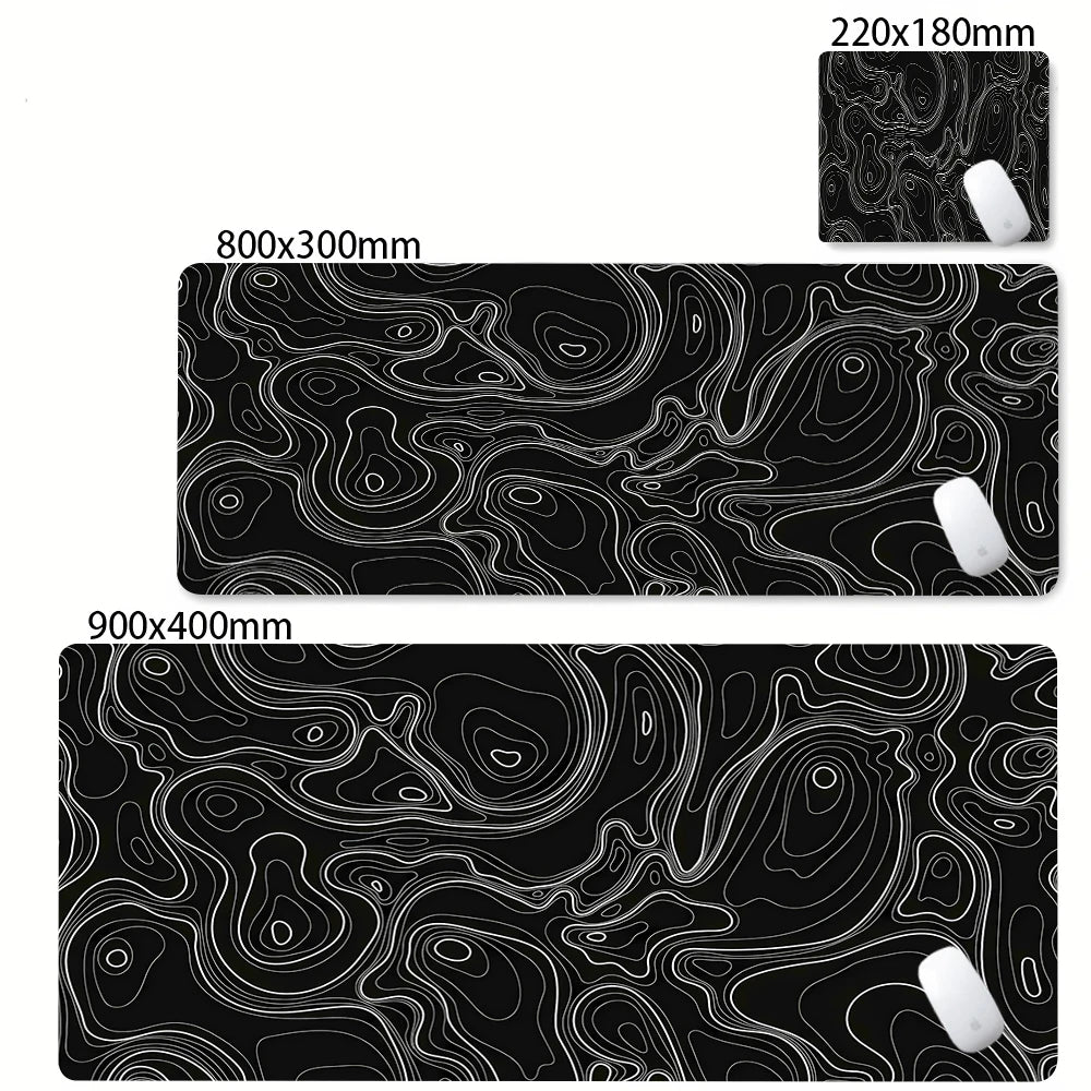 Topographic Desk Mat (Blackout Edition)
