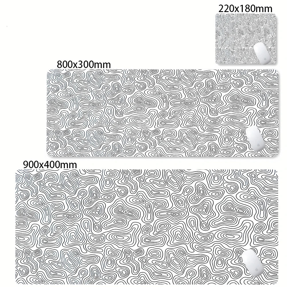 Topographic Desk Mat (Blackout Edition)