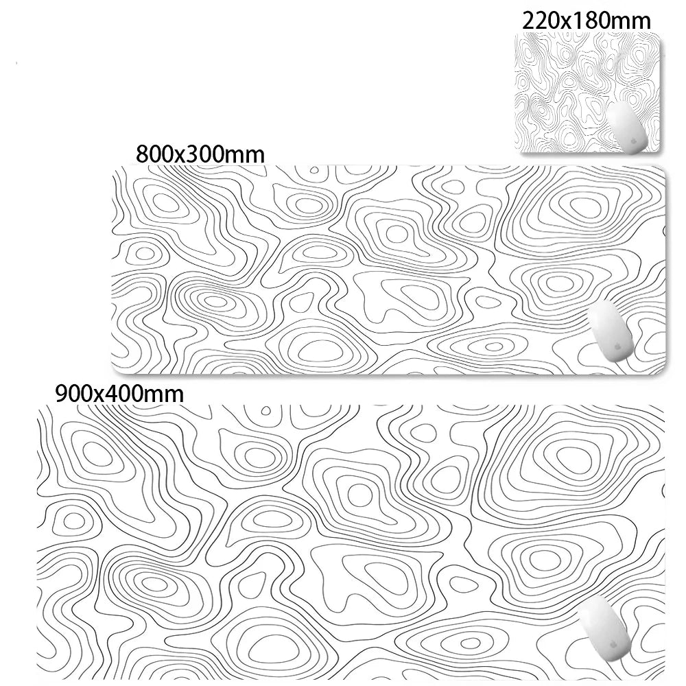 Topographic Desk Mat (Blackout Edition)
