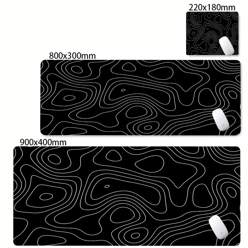 Topographic Desk Mat (Blackout Edition)