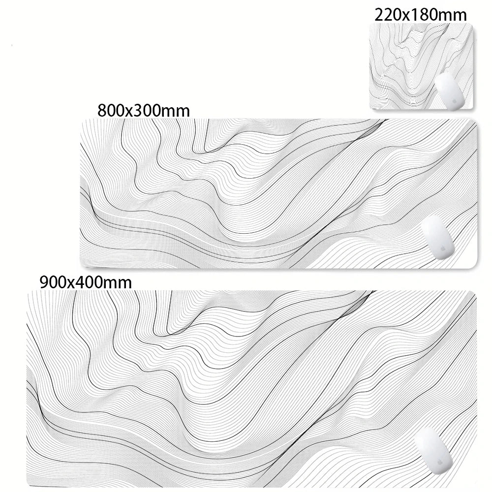 Topographic Desk Mat (Blackout Edition)