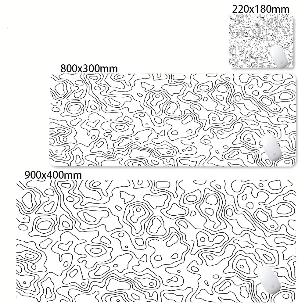 Topographic Desk Mat (Blackout Edition)