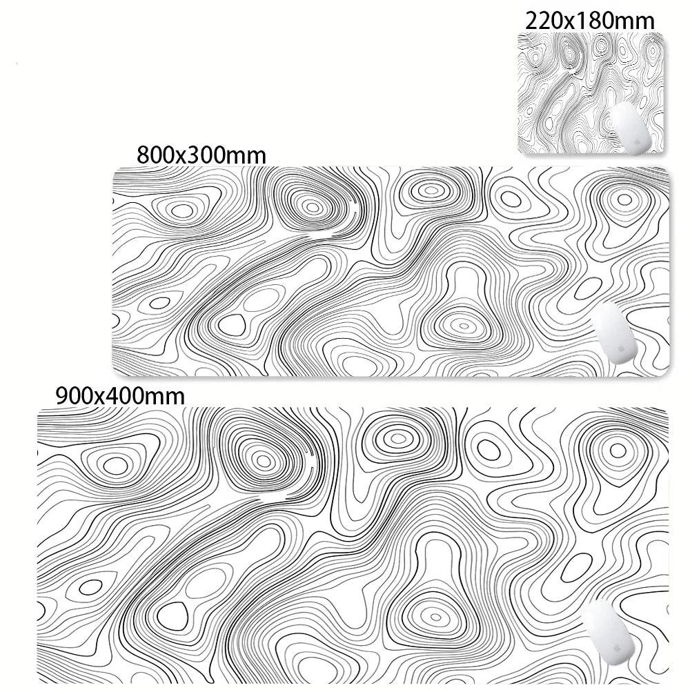 Topographic Desk Mat (Blackout Edition)